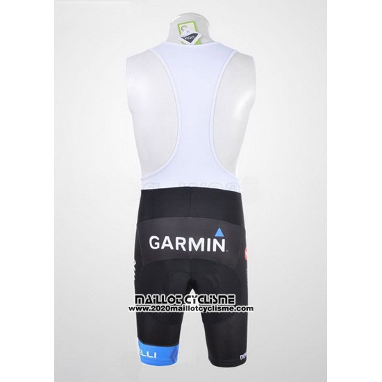 2011 Maillot Ciclismo Garmin Cervelo Blanc et Noir Manches Courtes et Cuissard